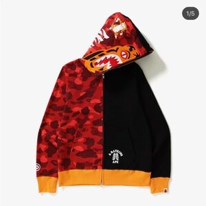 COLOR CAMO TIGER SHARK FULL ZIP HOODIE